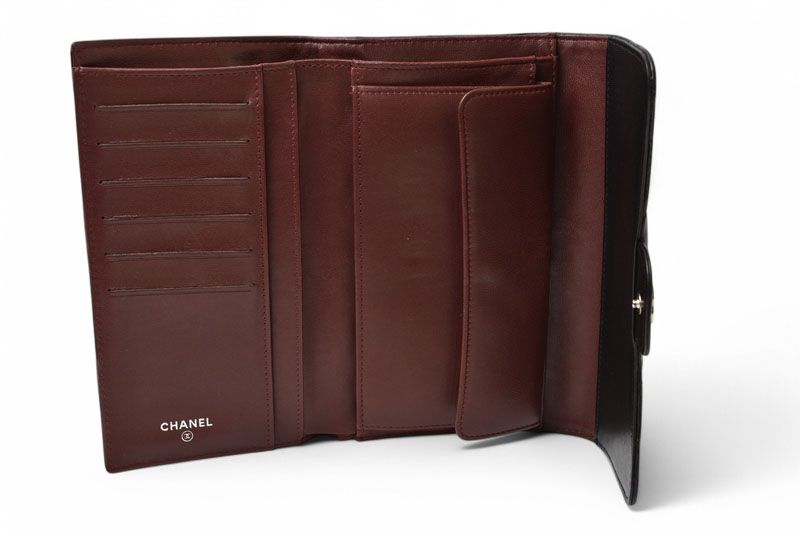 Chanel Wallet Trifold Chanel Wallet A31506 Timeless Classic Matelasse Caviar