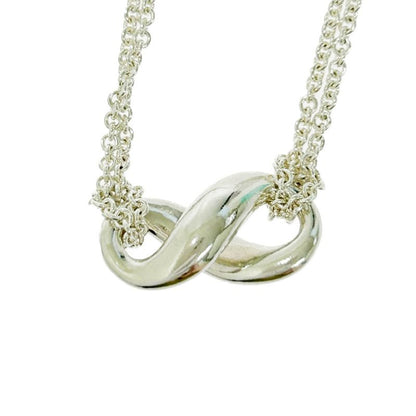 Tiffany & Co Silver Infinity Necklace 7.8g 925 Engraved 459169 Necklace