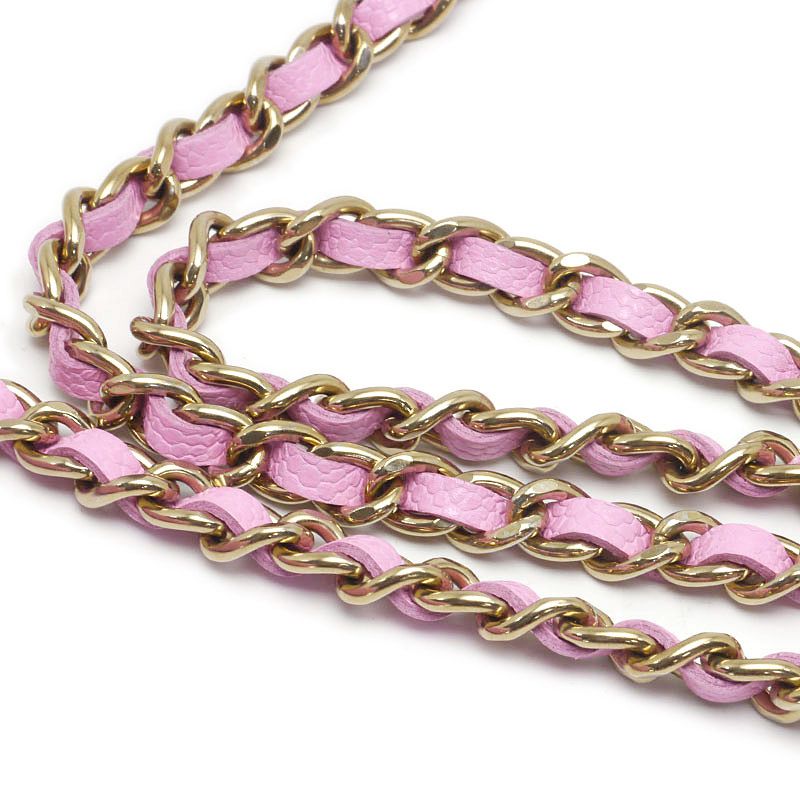 Chanel Affinity Matelasse Chain Wallet In Pink