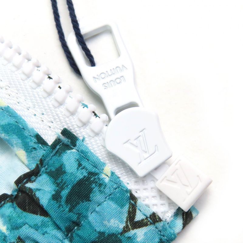 Louis Vuitton 23AW Monogram Printed Windbreaker Zip-up Nylon Jacket Light Blue