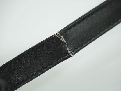 Authentic Celine Carriage Hardware Shoulder Bag Pochette Leather Black Bag