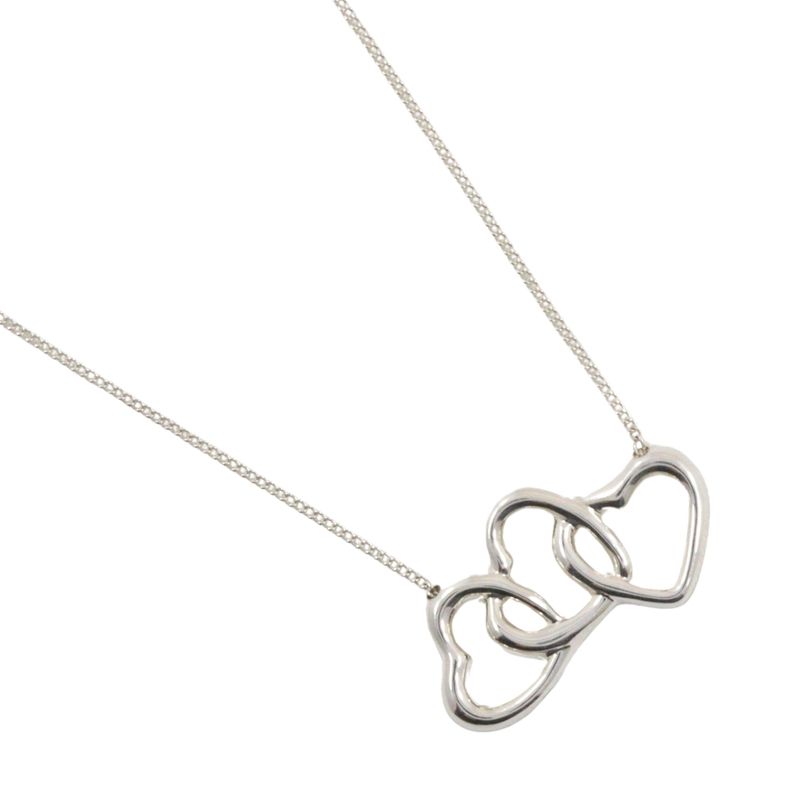 Tiffany & Co Triple Heart 925 Silver Ladies 3.4g Necklace