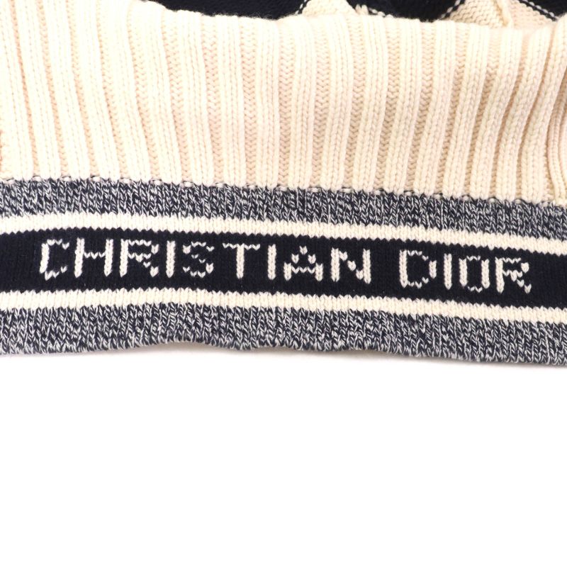Christian DIOR 21AW 144m01am318 Cashmere Blend Striped Sailor Collar Knit
