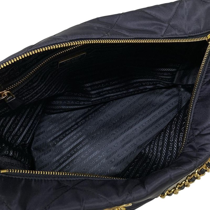 Prada Shoulder Bag - 1bg467 Navy Chain Shoulder/gold Hardware /re-edition 1995