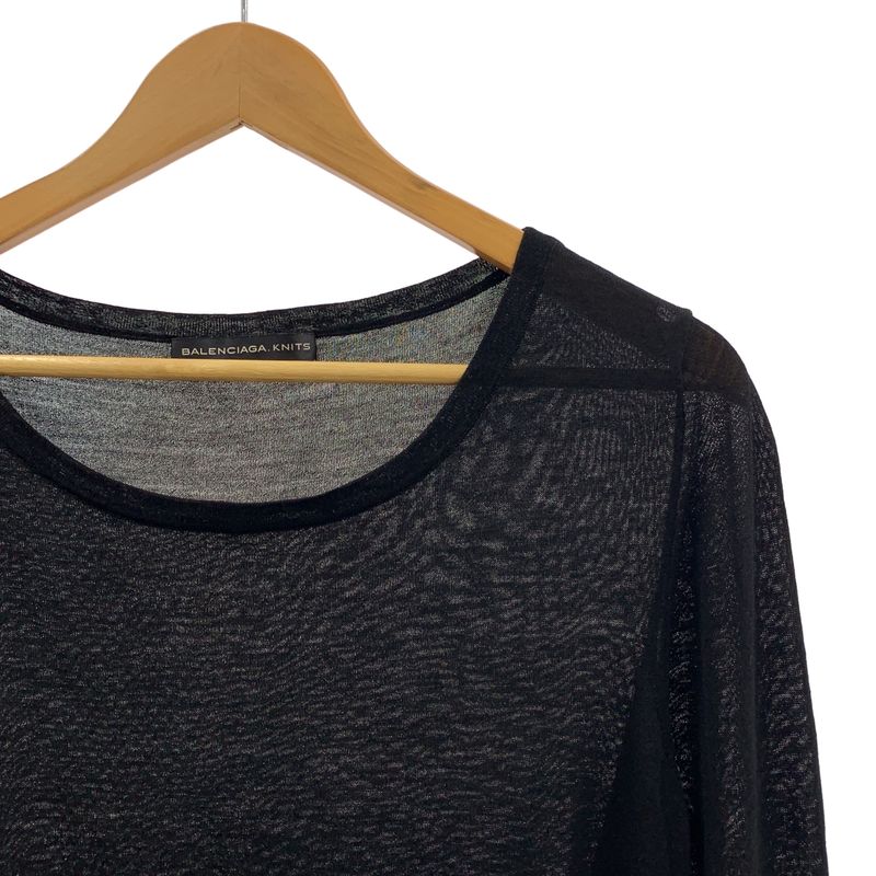 Balenciaga - Wool Pullover Knitted Sweater - 38 - Black - Women's