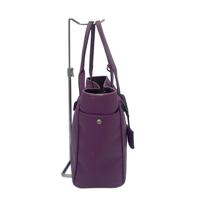 Loewe Heritage Purple Tassel Leather Tote Bag