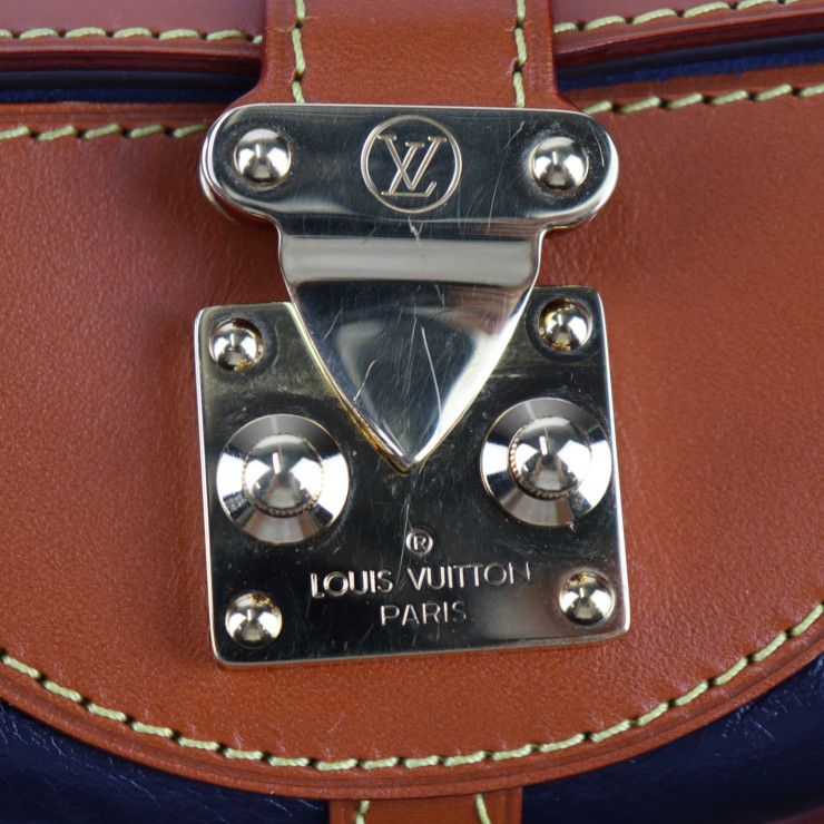 Louis Vuitton Duffle Bag Handbag M53842 Leather Monogram Reverse Navy Brown