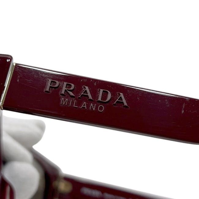 Prada Sunglasses In Black Gradient Bordeaux Red