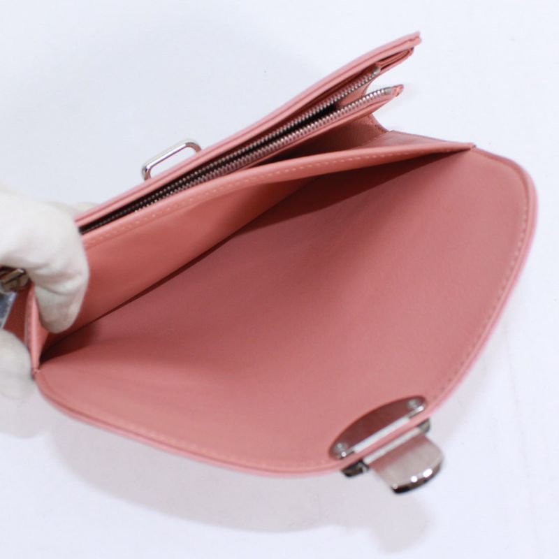 Louis Vuitton Portefeuille Amelia Mahina Leather Pink Wallet Silver M58157