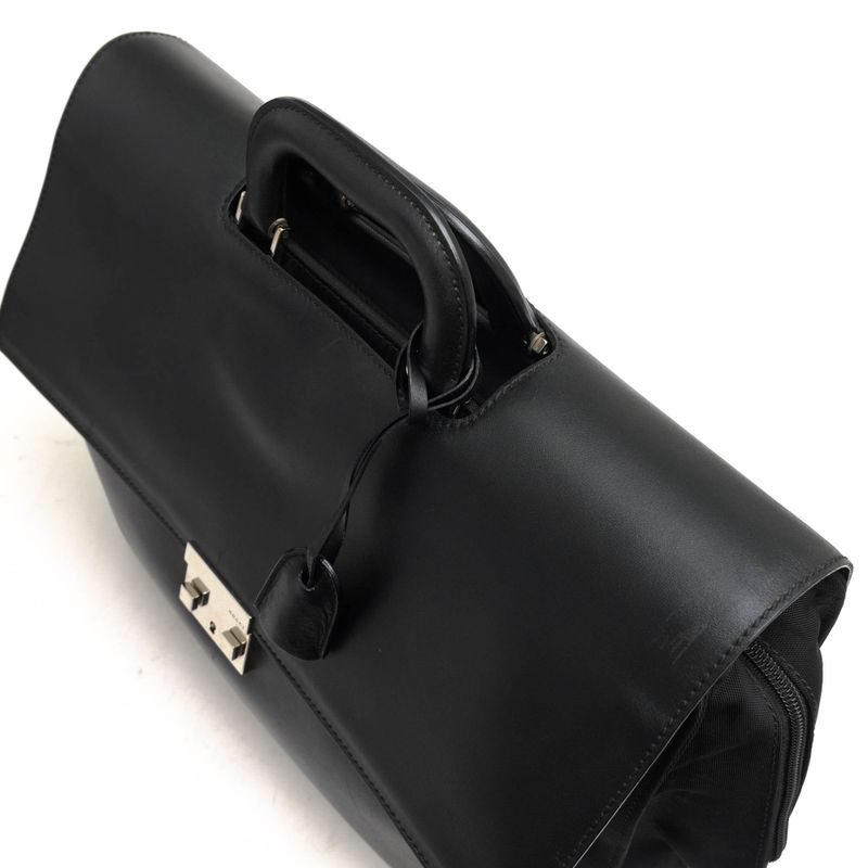 Gucci Bags Briefcase Business Bag Business Men Leather Genuine Black Flap Style