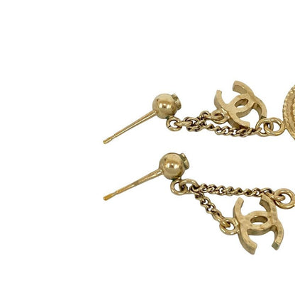 Chanel Vintage Coco Mark Coin Motif Earrings Accessories Women's 15BP