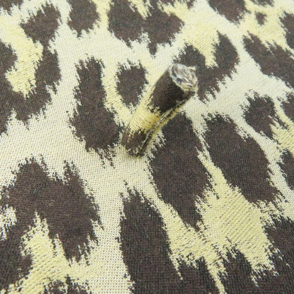 Christian DIOR 14leo910i134 Leopard Pattern Beret Beige Dark Brown 57 Made In