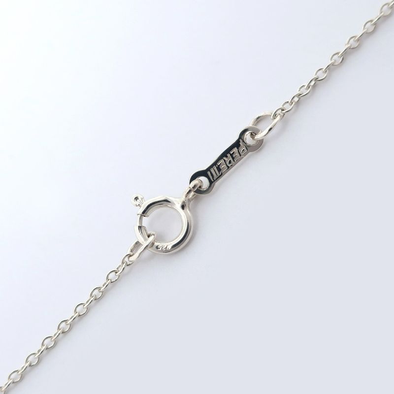 Tiffany & Co Open Heart Elsa Peretti 925 Silver Ladies 1.9g Necklace