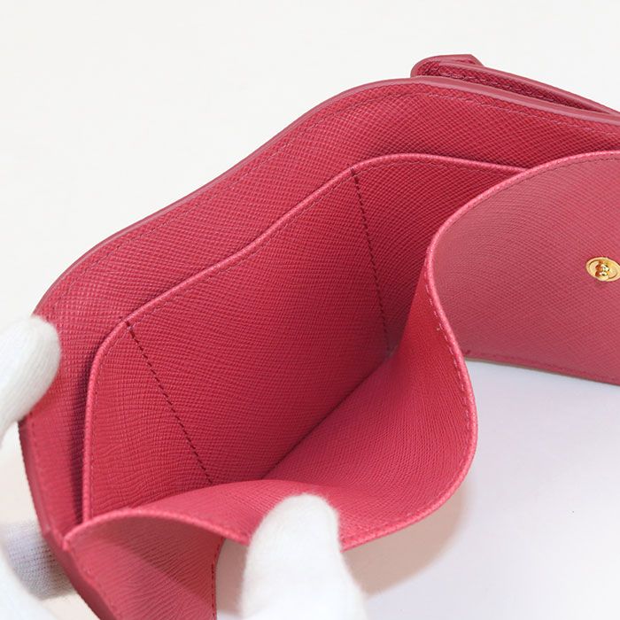 Prada Tri-fold Wallet Saffiano Leather Women