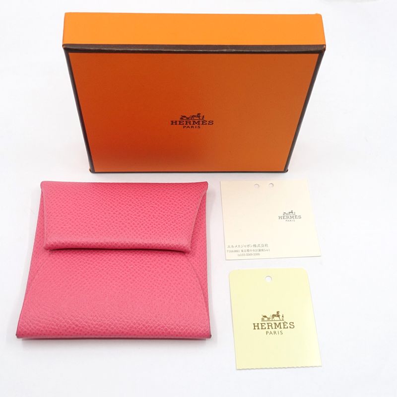 Hermes Bastia Coin Case T Engraved 2015 Manufactured In Vo-epson Rose