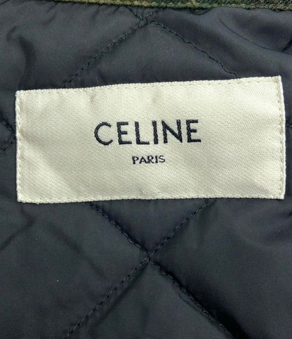 Celine Checked Oversize D Shirt Jacket Quilted Lined 2w655150r Men's Size 34 (S)
