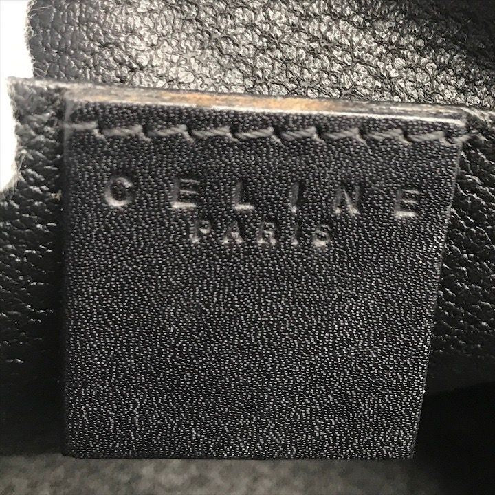 Celine Black Macadam Triomphe Leather Second Pouch Case Brown