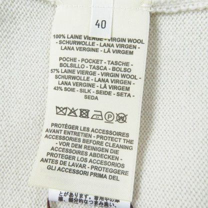 Hermes 22AW 2h2704dn 100% Wool Silk Long Length Knitted Cardigan With Bell