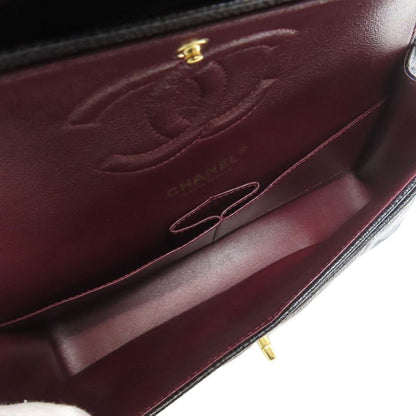 Chanel Double Flap Matelasse Gold Hardware Shoulder Bag Grained Calfskin Women