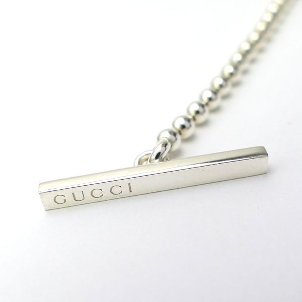 Gucci Interlocking G Necklace Silver Ag925 Ball Chain With Box Double G Gucci