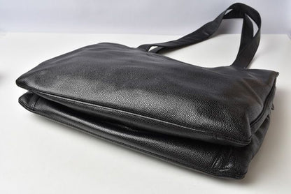 Chanel Shoulder Bag Tote Bag A4 Chanel Coco Mark Caviar Skin Black Preowned