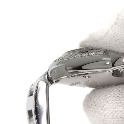 Cartier W4bb0015 Ballon Blue Bezel Diamond Wristwatch SS Ladies