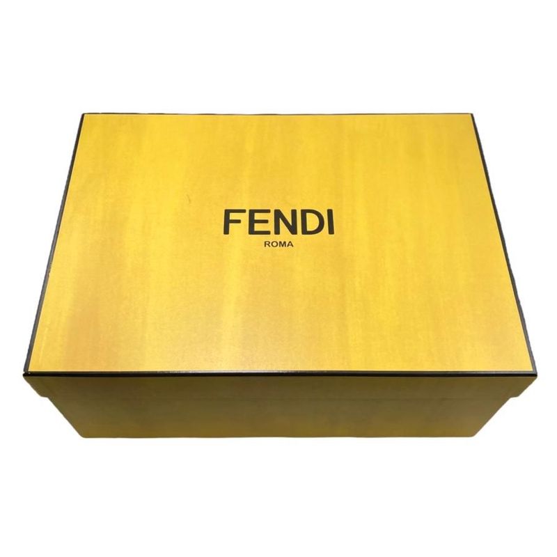 Fendi Sneakers 7e1555 6 Size Ff Logo Rubber Mesh Black Fendi