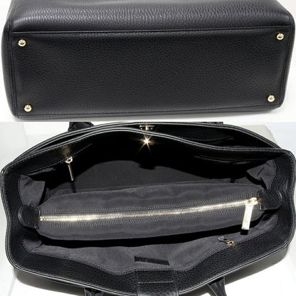 Chanel Tote Shoulder Bag Executive Soft Caviar Skin Black Gold Hardware 2WAY