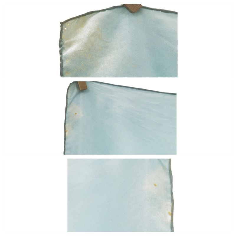 Hermes Frontaux Et Cocardes Carré 90 Sky Blue Light Green Silk Scarf Large