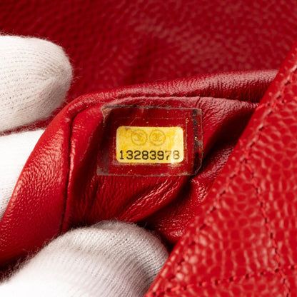 Chanel Classic Flap Red Caviar Leather A