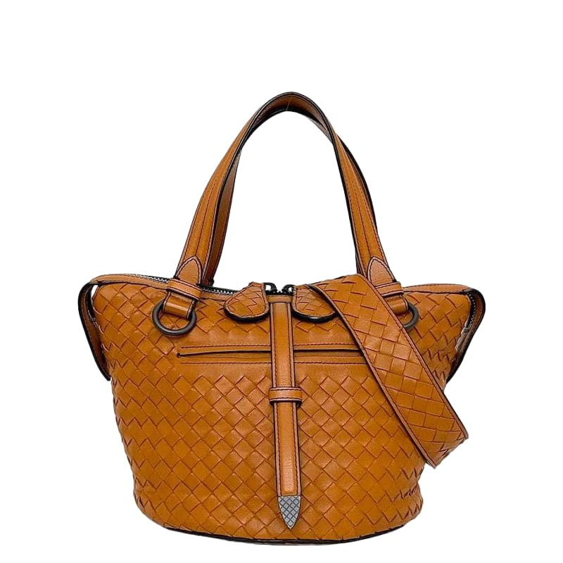Bottega Veneta 2way Bag Tamboura Orange Camel