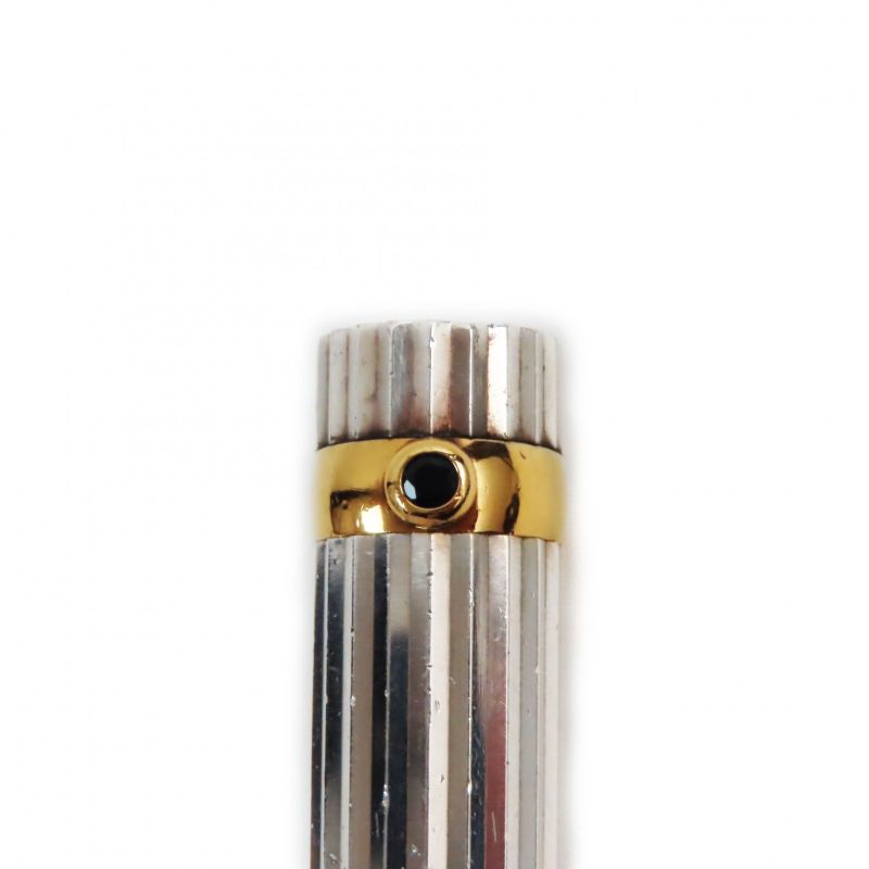 Cartier 1P Sapphire Oval Stripe Pattern Roller Type Smoking
