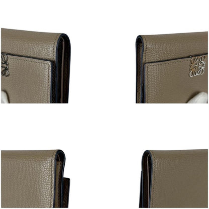 Loewe Anagram Trifold Wallet Pebble Grain Calf Sand Beige