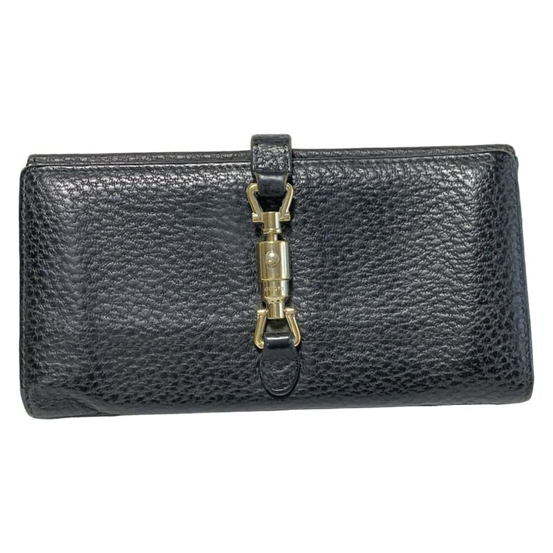 Gucci Long Wallet New Jackie 141430 Black Leather