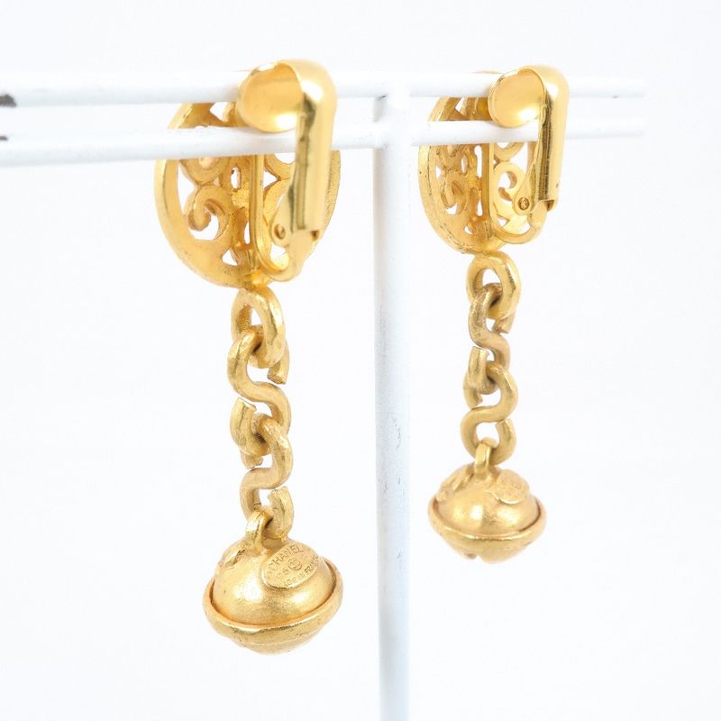 Chanel Gold Plated 95P Ladies 14.2g Earrings With Bells