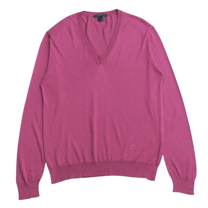 Gucci Knitwear Size XL All Silk GG Logo V-neck Sweater [recommended] 20250717
