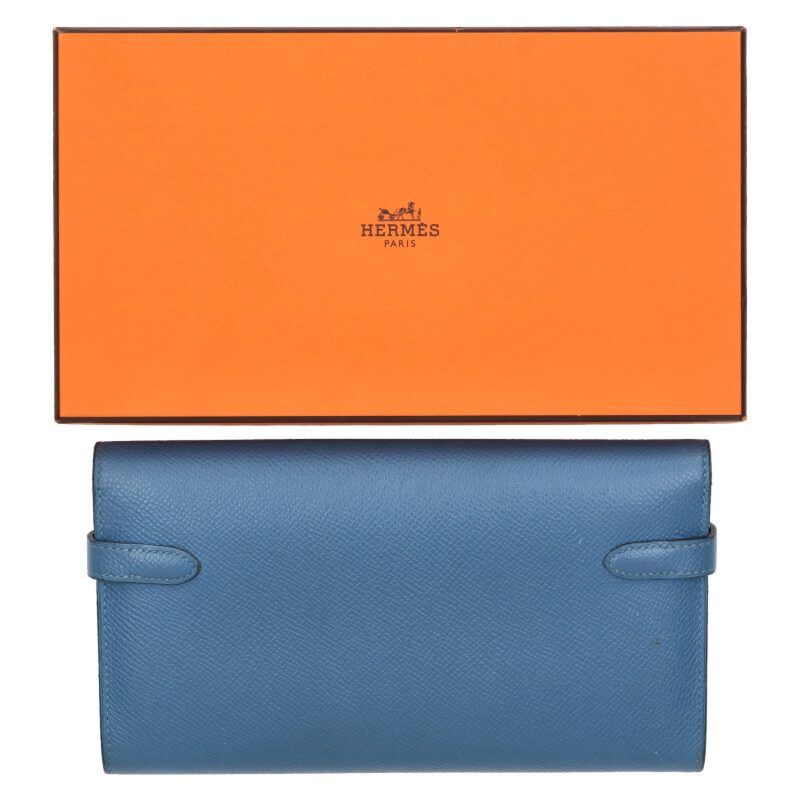 Hermes Kelly Wallet Engraved C Ghardware Vaux Epson Wallet Men's