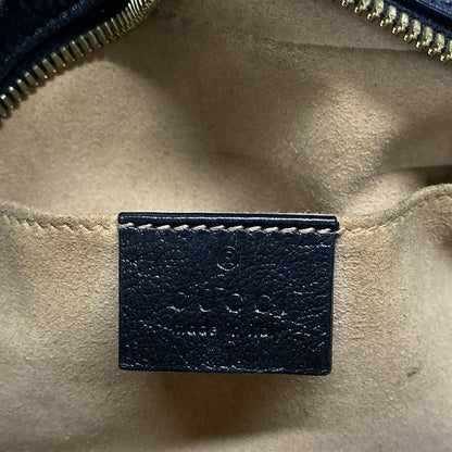 Gucci Shoulder Bag GG Marmont 447632 Beige Dark Brown And Black Chain Shoulder