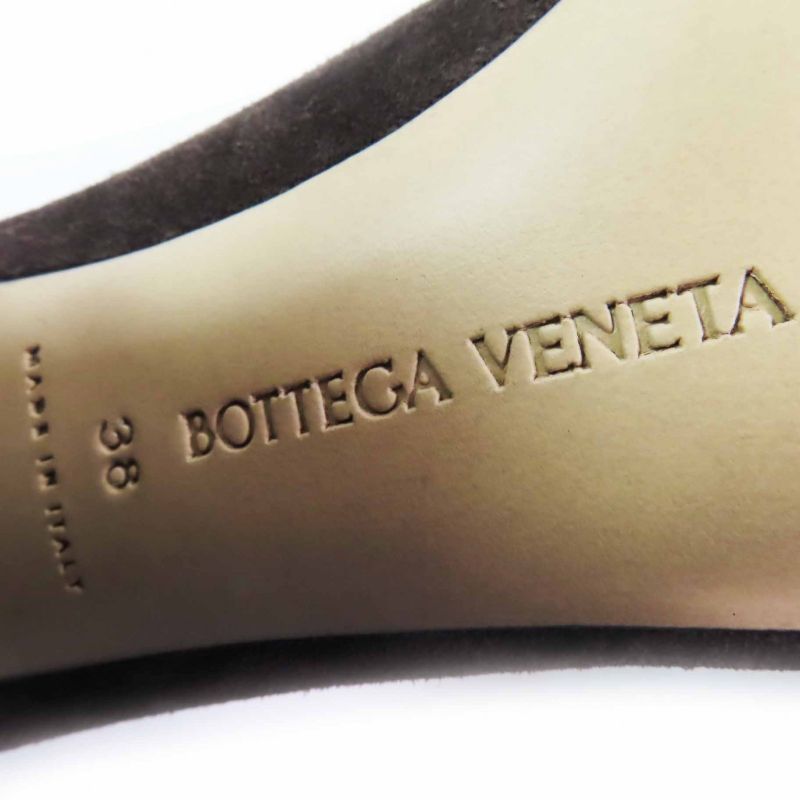 Bottega Veneta 692088 Tower Suede Leather Chunky Heel Square