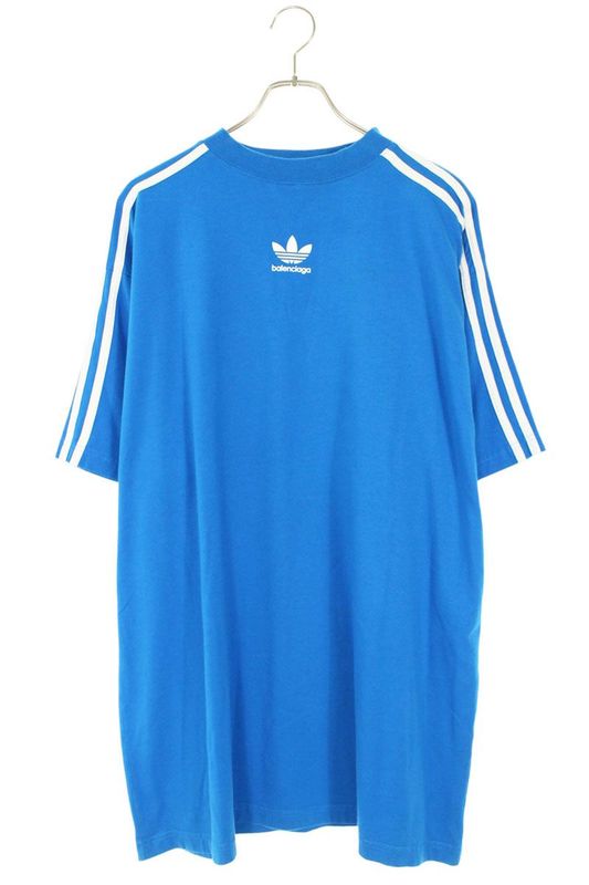 Balenciaga X Adidas 739101 Tnva6 Logo Print Three Line T-shirt Men's 2