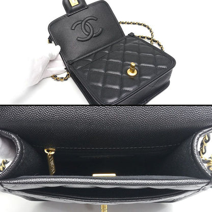 Chanel Matelasse Small Top Handle Bag 2WAY Chain Shoulder