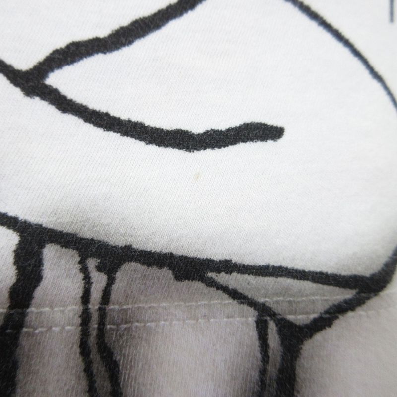 Good Prada Adam Neate Graphic Print Short Sleeve T-Shirt Cut and Sewn S White