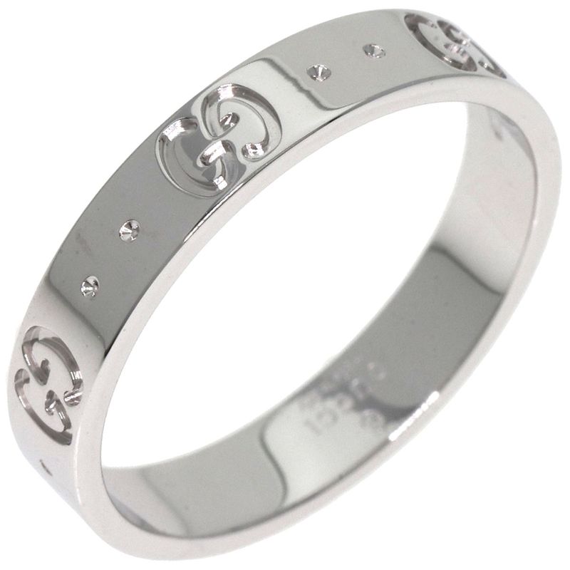 Gucci GG Icon #19 Ring - 18K White Gold Ladies