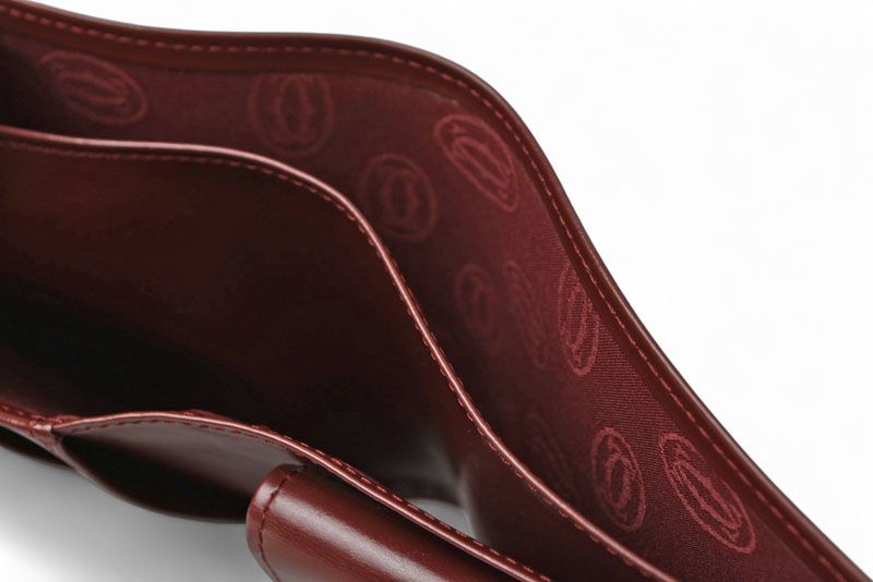 Cartier Fold Wallet Vintage Cartier Men's Wallet Must De Cartier Bordeaux