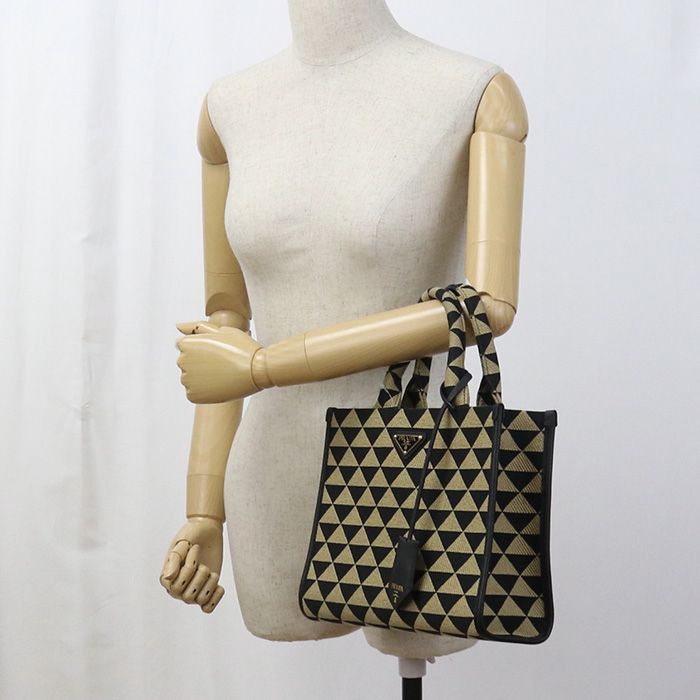 Prada 2WAY 1ba354 Tote Bag Canvas Scuff Deuce