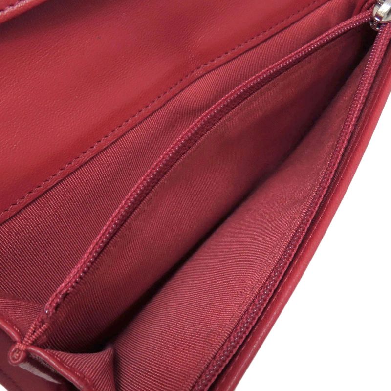 Chanel Matelasse Coco Mark Silver Hardware Long Wallet With Change Pocket In