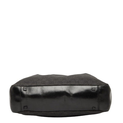 Gucci GG Canvas Tote Handbag 1019220 Black Canvas Leather Ladies Gucci