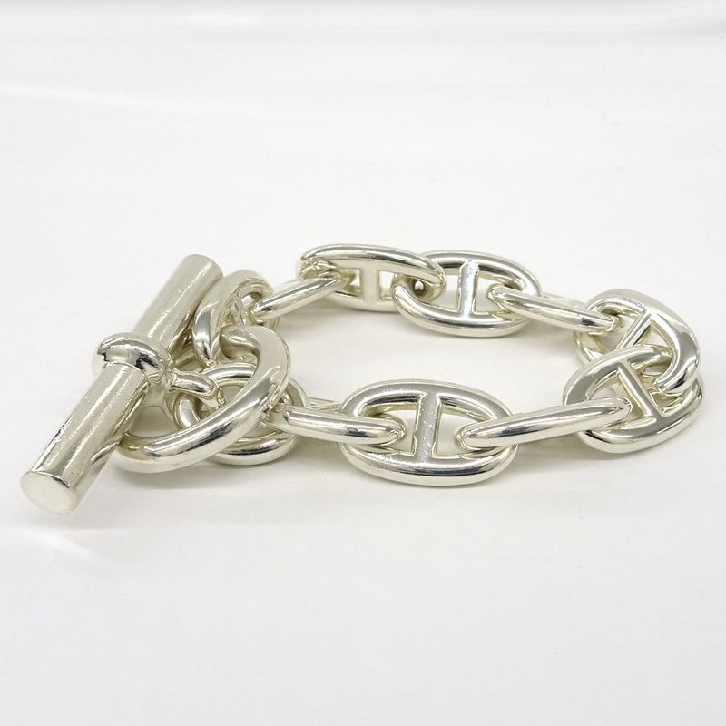 Hermes Chaine D'ancre T GM Bracelet 10 Frames Sv925 Unisex Jewelry -