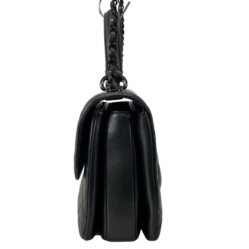 Chanel Handbag Trendy Cc/small Top Handle Flap Bag A92236 Black Lambskin