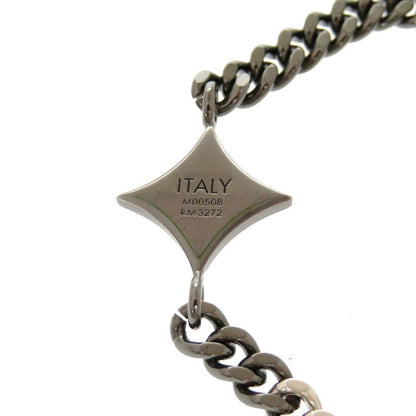 Louis Vuitton LV Instinct M00508 Logo Silver Black Bracelet Accessories LV 0416